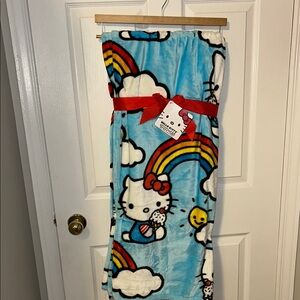 Hello Kitty Blue and Red Blanket Cozy Design